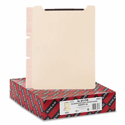 SMD68027 Manila Self-Adhesive End/Top Tab Folder Dividers, Two Fasteners, Letter, 100/Box By SMEAD MANUFACTURING CO.
