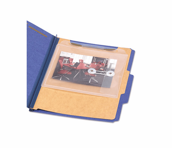 SMD68195 Side/Top Loading Envelope, Jacket, 8 1/2 x 7, Poly, Clear, 5/Pack By SMEAD MANUFACTURING CO.