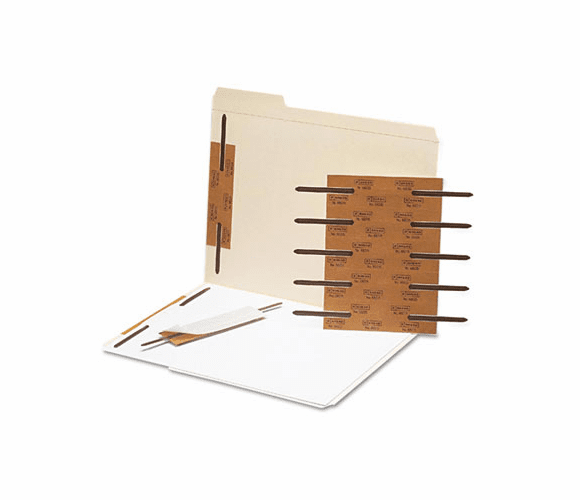 SMD68215 Reinforced Adhesive Steel Paper Fasteners, Two Inch Capacity, Brown, 100/Box By SMEAD MANUFACTURING CO.