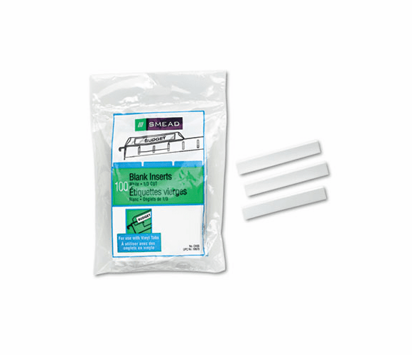 SMD68670 Inserts for Hanging File Folder Tabs, 1/3 Tab, 3 1/4 Inch, White, 100/Pack By SMEAD MANUFACTURING CO.