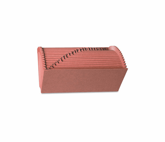 SMD70415 A-Z Open Expanding File, 21 Pockets, 11 1/2 x 6, Leather-Like Redrope By SMEAD MANUFACTURING CO.