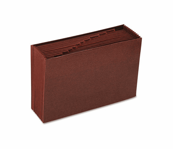 SMD70490 Jan-Dec Open Expanding File, 12 Pocket, Legal, Leather-Like Redrope By SMEAD MANUFACTURING CO.
