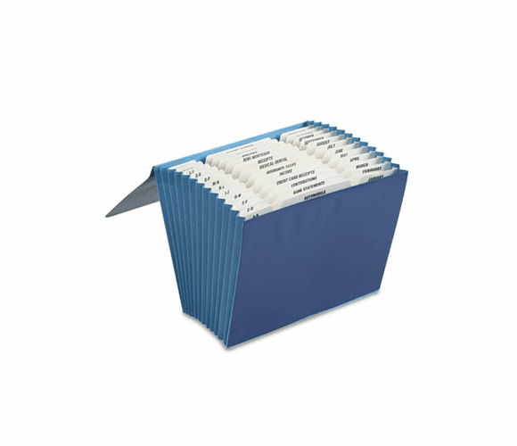 SMD70626 Bill Size Expanding File, 13 Pockets, Blue By SMEAD MANUFACTURING CO.
