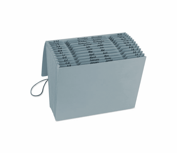 SMD70779 100% Recycled Color Expanding Files, 12 Pockets, Letter, Blue Moon By SMEAD MANUFACTURING CO.