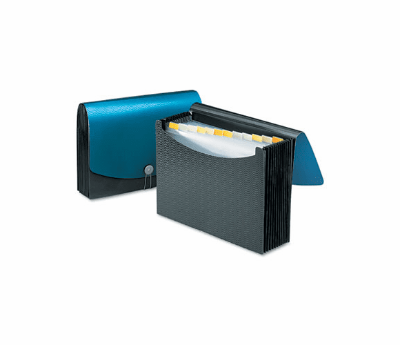 SMD70863 Expanding File, 12 Pockets, Poly, Letter, Black/Blue By SMEAD MANUFACTURING CO.