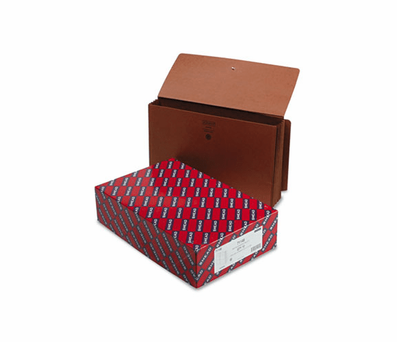 SMD71148 5 1/4 Inch Expansion End Tab Wallets, Straight Tab, Legal, Redrope, 10/Box By SMEAD MANUFACTURING CO.