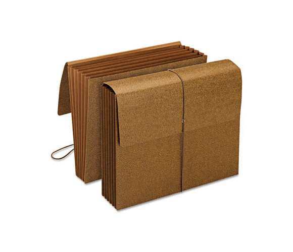 SMD72473 5 1/4 Inch Expansion Wallets with Cord, Six Pockets, Redrope, Letter, 10/Box By SMEAD MANUFACTURING CO.