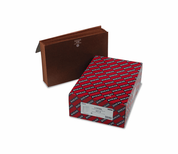 SMD72475 5 1/4 Inch Expansion Wallets with Cord, Six Pocket, Redrope, Legal, 10/Box By SMEAD MANUFACTURING CO.