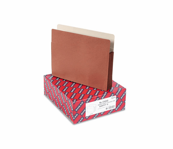 SMD73274 5 1/4 Inch Expansion File Pocket, Straight Tab, Letter, Manila/Redrope, 10/Box By SMEAD MANUFACTURING CO.