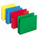 SMD73500 Expansion Drop Front File Pockets, Straight Tab, Poly, Letter, Assorted, 4/Box By SMEAD MANUFACTURING CO.