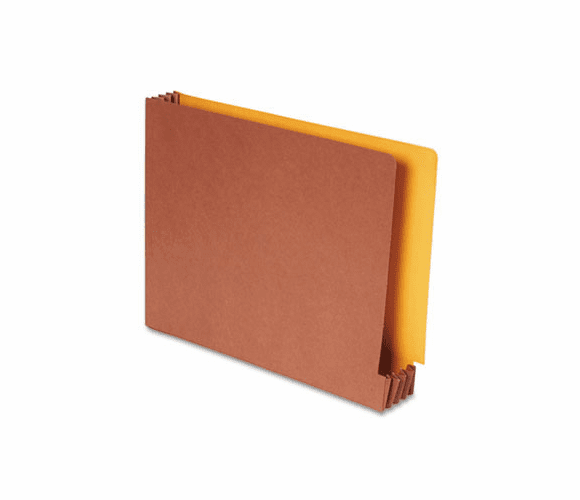 SMD73665 End Tab File Pockets, Four-Inch Expansion, Letter, Redrope/Goldenrod Back By SMEAD MANUFACTURING CO.