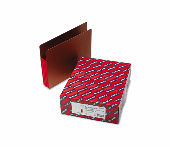SMD73686 3 1/2 Inch Expansion File PocketsStraight Tab, Letter, Red, 10/Box By SMEAD MANUFACTURING CO.