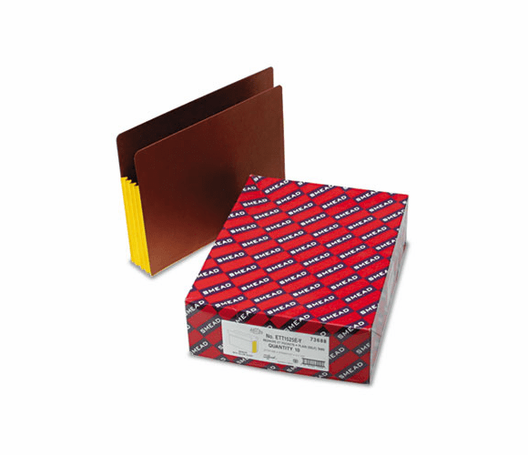 SMD73688 3 1/2 Inch Expansion File PocketsStraight Tab, Letter, Yellow, 10/Box By SMEAD MANUFACTURING CO.