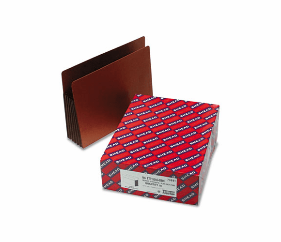 SMD73691 5 1/4 Inch Expansion File PocketsStraight Tab, Letter, Brown, 10/Box By SMEAD MANUFACTURING CO.