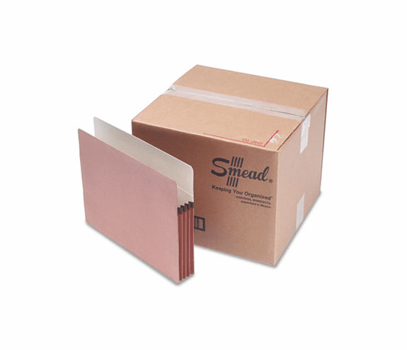 SMD73805 3 1/2 Inch Expansion File Pocket, Straight Tab, Letter, Manila/Redrope, 50/Box By SMEAD MANUFACTURING CO.