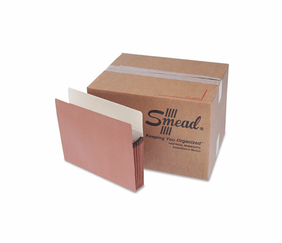SMD73810 5 1/4 Inch Expansion File Pocket, Straight Tab, Letter, Manila/Redrope, 50/Box By SMEAD MANUFACTURING CO.