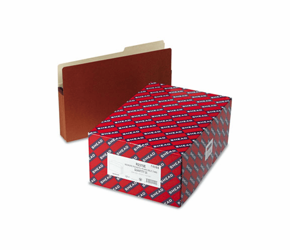SMD74088 3 1/2 Inch Expansion Drop Front Pocket, 2/5 Tab, Legal, Manila/Redrope, 25/Box By SMEAD MANUFACTURING CO.