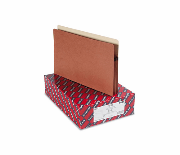 SMD74214 1 3/4 Inch Expansion Drop Front Pocket, Legal, Manila/Redrope, 25/Box By SMEAD MANUFACTURING CO.