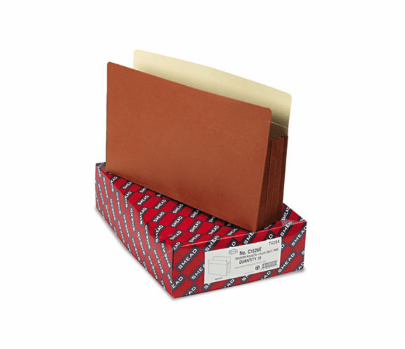 SMD74264 3 1/2 Inch Expansion File Pockets, Straight Tab, Legal, Manila/Redrope, 10/Box By SMEAD MANUFACTURING CO.