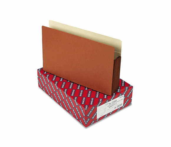 SMD74274 5 1/4 Inch Expansion File Pockets, Straight Tab, Legal, Manila/Redrope, 10/Box By SMEAD MANUFACTURING CO.