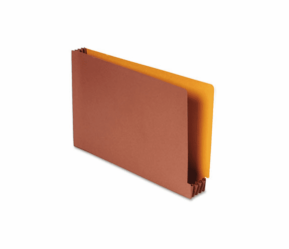 SMD74665 End Tab File Pockets, Four-Inch Expansion, Legal, Redrope/Goldenrod Back By SMEAD MANUFACTURING CO.