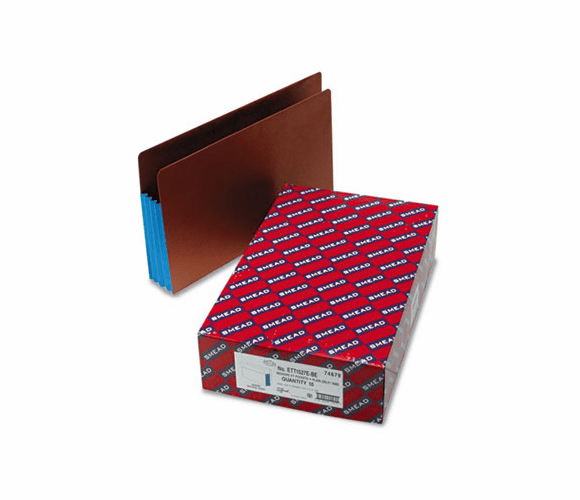 SMD74679 3 1/2 Inch Expansion File PocketsStraight Tab, Legal, Blue, 10/Box By SMEAD MANUFACTURING CO.