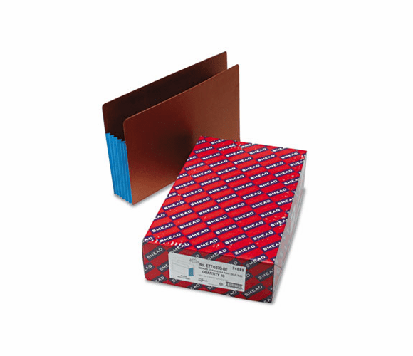 SMD74689 5 1/4 Inch Expansion File PocketsStraight Tab, Legal, Blue, 10/Box By SMEAD MANUFACTURING CO.