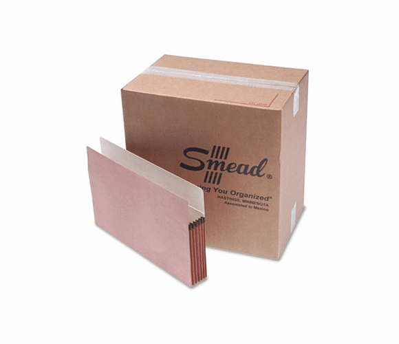 SMD74810 5 1/4 Inch Expansion File Pockets, Straight Tab, Legal, Manila/Redrope, 50/Box By SMEAD MANUFACTURING CO.