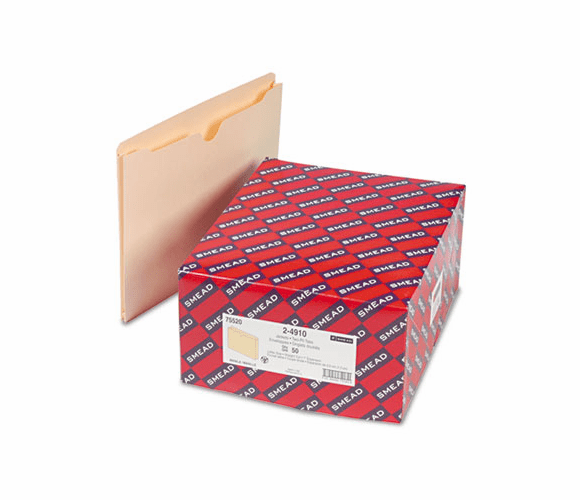SMD75520 Double-Ply Top File Jackets, One Inch Expansion, Letter, 11 Point Manila, 50/Box By SMEAD MANUFACTURING CO.