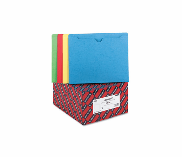 SMD75673 File Jacket, Double-Ply Tab, Two Inch Expansion, Letter, Assorted Colors, 50/Box By SMEAD MANUFACTURING CO.