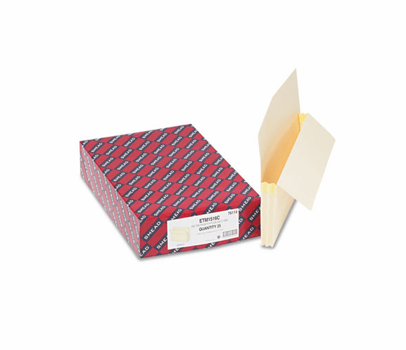 SMD76114 1 3/4 Inch Expansion End Tab File Pockets, Straight Tab, Legal, Manila, 25/Box By SMEAD MANUFACTURING CO.