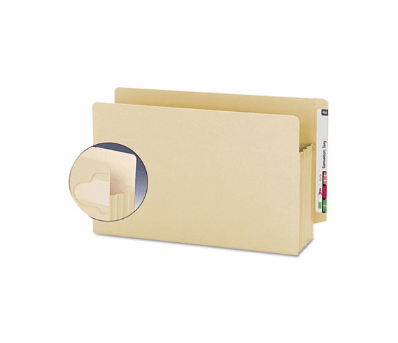 SMD76150 End Tab Tuff Pockets, 3 1/2 Exp, Legal, Manila, 10/BX By SMEAD MANUFACTURING CO.