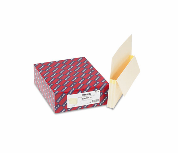 SMD76174 5 1/4 Inch Expansion Straight Tab File Pockets with Tyvek, Legal, Manila, 10/Box By SMEAD MANUFACTURING CO.