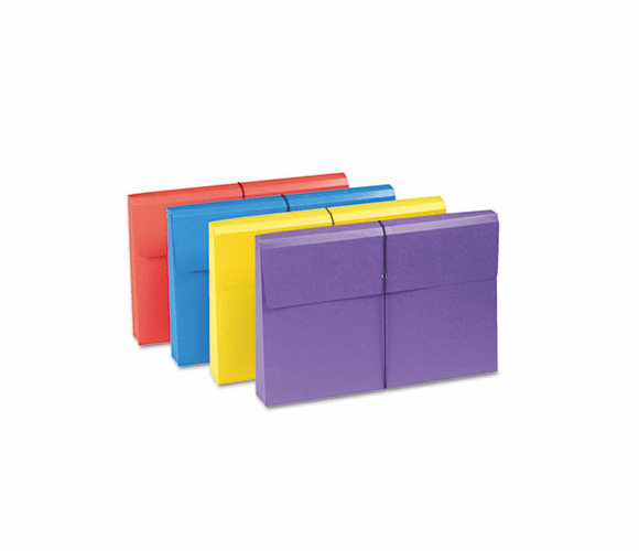 SMD77300 Two Inch Expansion Antimicrobial File Wallet, Legal, Four Colors, 4/Pack By SMEAD MANUFACTURING CO.