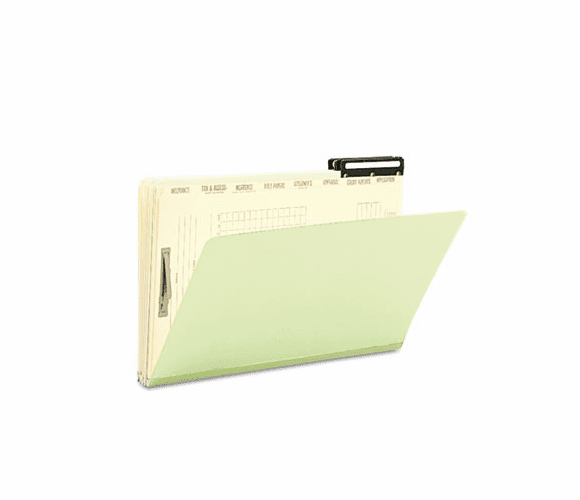 SMD78208 Pressboard Mortgage File Folder with Dividers & Metal Tab, Legal, Green, 10/Box By SMEAD MANUFACTURING CO.