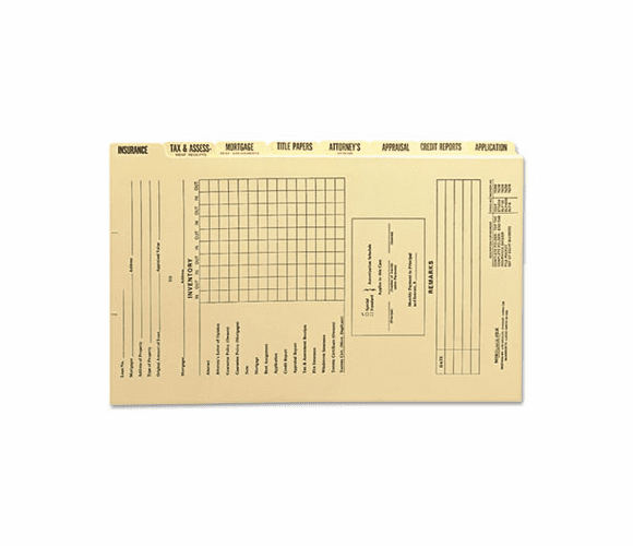 SMD78278 Dividers for Mortgage File Folder, Eight/Set By SMEAD MANUFACTURING CO.