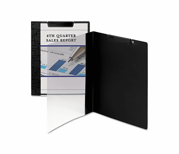 SMD86000 Accent Series Poly Report Cover, Binding Clip, Letter, Black, 5/Pack By SMEAD MANUFACTURING CO.