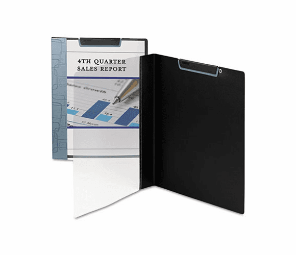 SMD86001 Accent Series Poly Report Cover, Binding Clip, Letter, Blue Gray, 5/Pack By SMEAD MANUFACTURING CO.