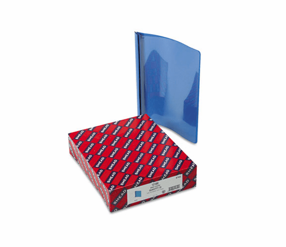 SMD87452 Poly Report Cover, Tang Clip, Letter, 1/2" Capacity, Clear/Blue, 25/Box By SMEAD MANUFACTURING CO.