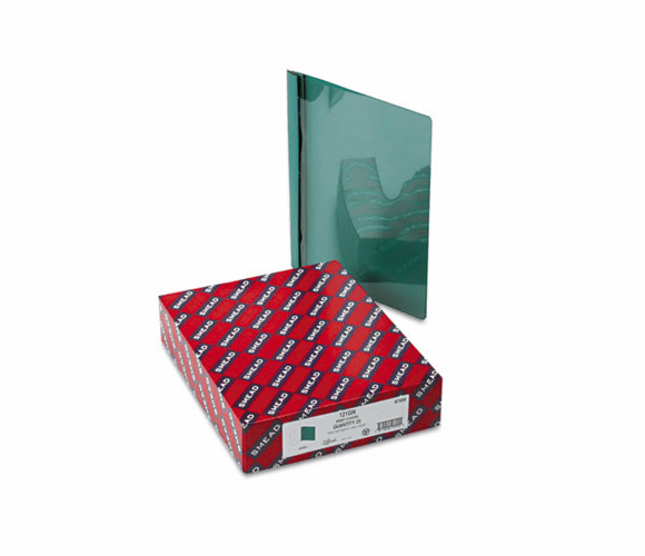 SMD87456 Poly Report Cover, Tang Clip, Letter, 1/2" Capacity, Clear/Green, 25/Box By SMEAD MANUFACTURING CO.