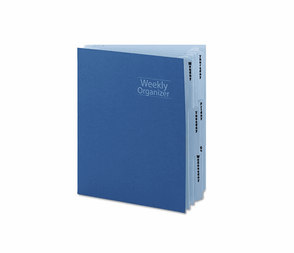SMD89201 Weekly Organizer Six-Pocket Expanding File, Lake Blue/Navy Blue By SMEAD MANUFACTURING CO.