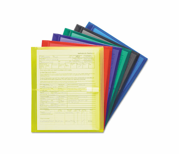 SMD89669 Poly Envelopes, 1 1/4 Inch Expansion, Letter, Six Colors, 6/Pack By SMEAD MANUFACTURING CO.
