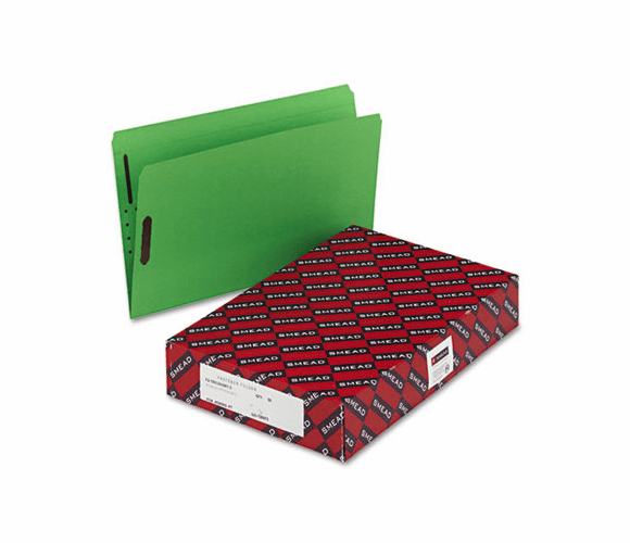 SMDF2150CGN2K13 Top Tab Fastener File Folder, 11 Point Paperboard, Straight Cut, Green, 50/Box By SMEAD MANUFACTURING CO.