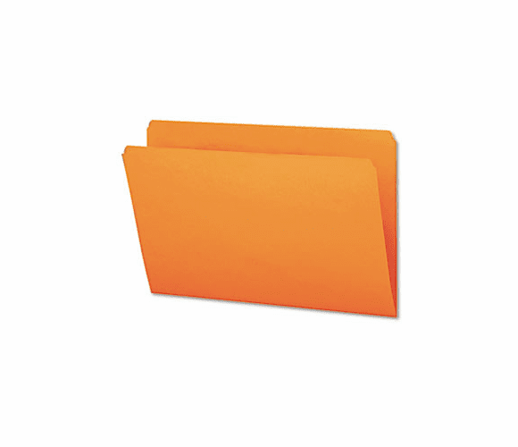 SMDF2150COR2K13 Top Tab Fastener File Folder, 11 Point Paperboard, Straight Cut, Orange, 50/Box By SMEAD MANUFACTURING CO.