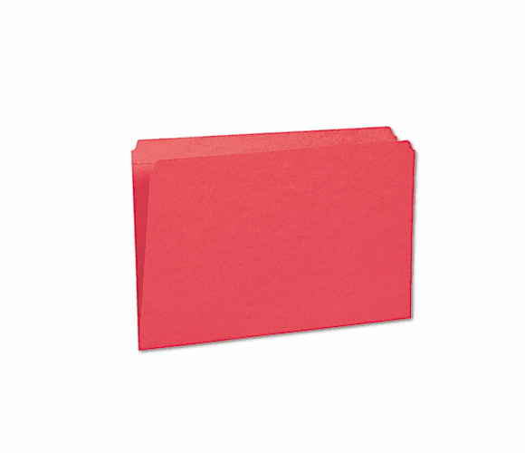SMDF2150CR2K13 Top Tab Fastener File Folder, 11 Point Paperboard, Straight Cut, Red, 50/Box By SMEAD MANUFACTURING CO.
