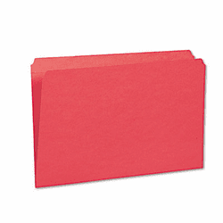 SMDF2150CR2K13 Top Tab Fastener File Folder, 11 Point Paperboard, Straight Cut, Red, 50/Box By SMEAD MANUFACTURING CO.