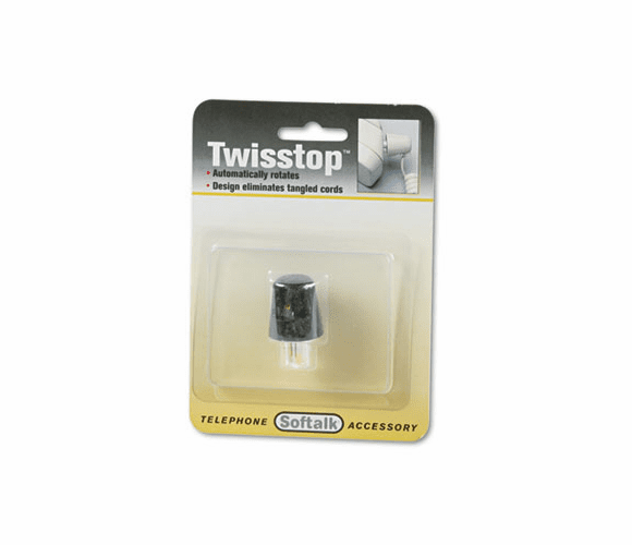 SOF1501 Twisstop Rotating Phone Cord Detangler, Black By SOFTALK LLC
