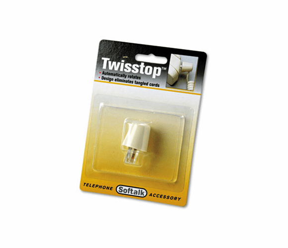 SOF1505 Twisstop Rotating Phone Cord Detangler, Ivory By SOFTALK LLC