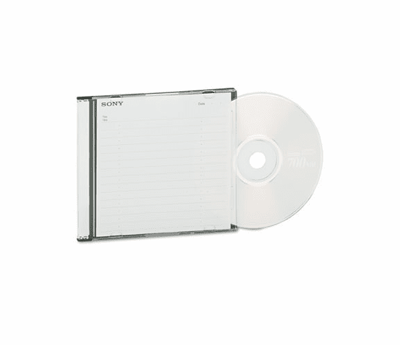 SON10CDQ80R CD-R Discs, 700MB/80min, 48x, w/Slim Jewel Cases, Silver, 10/Pack By SONY ELECTRONICS, INC.
