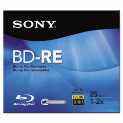 SONBNE25RH BD-RE Rewritable Disc, 25GB, 2x By SONY ELECTRONICS, INC.